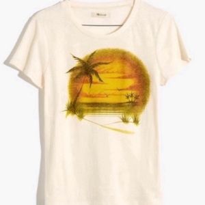 Madewell Airbrushed Shrunken Graphic Tee Shirt Size M